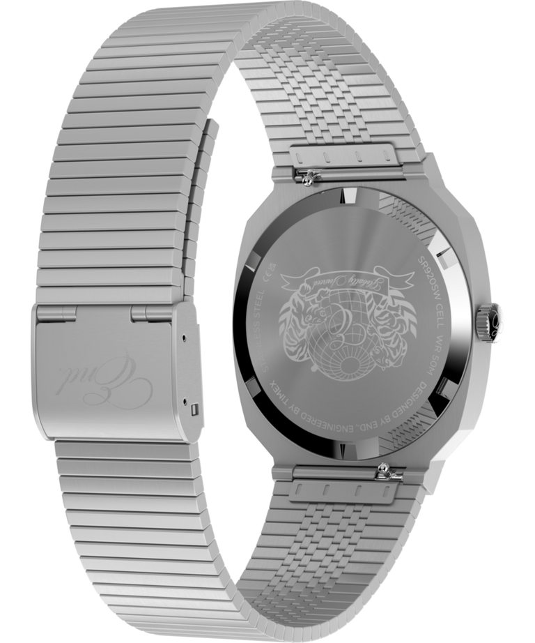 TW3A01500 END. x Timex 1981 Reissue Inspired 35mm Stainless Steel Bracelet Watch Caseback with Attachment Image