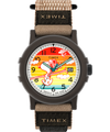 TW4B34900 Peanuts® x Timex Camper Ski 38mm Fabric Strap Watch Primary Image