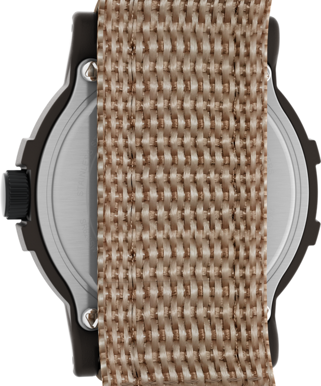 TW4B34900 Timex x Peanuts® Camper Ski 38mm Fabric Strap Watch Caseback Image