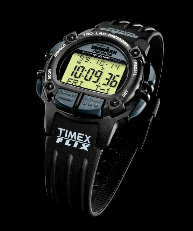 TW5M63000 TIMEX® IRONMAN® Flix 100 Lap 42mm PU Strap Watch  Campaign Key Silhouettes (Beauty shots) Image