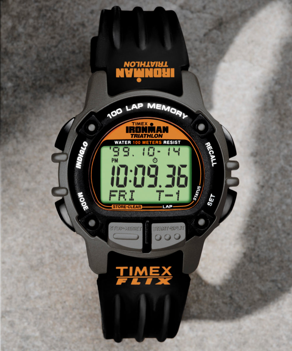 TIMEX® IRONMAN® Flix 100 Lap 42mm PU Strap Watch - TW5M63200