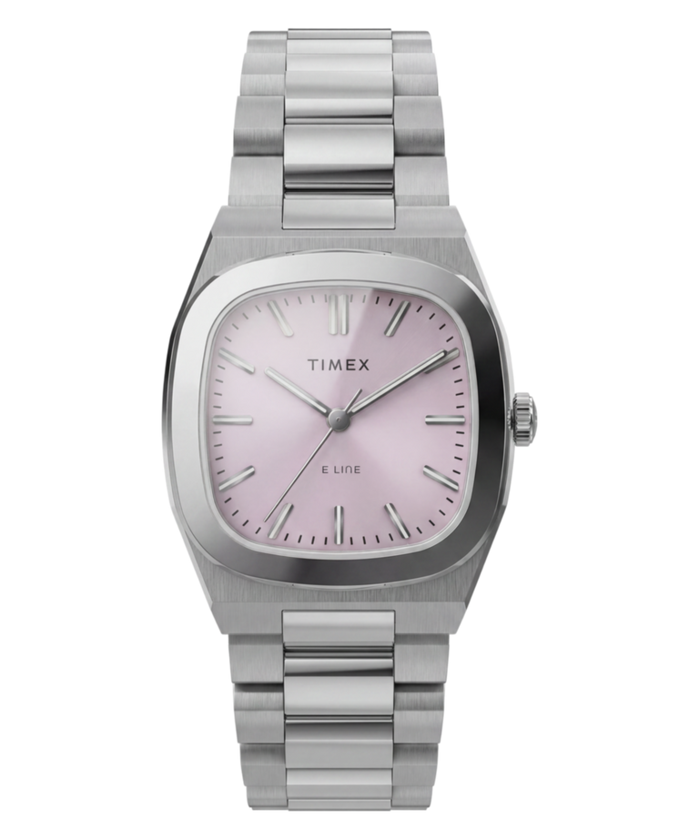 TW6A01000 Timex® Quartz E Line 30mm Stainless Steel Bracelet Watch Primary Image