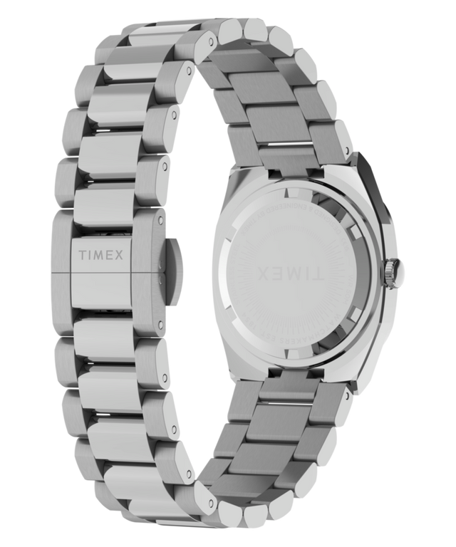 TW6A01000 Timex® Quartz E Line 30mm Stainless Steel Bracelet Watch Caseback with Attachment Image