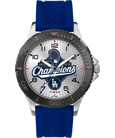TW6A02600 Timex Gamer Los Angeles Dodgers 2025 World Series 42mm Silicone Strap Watch Primary Image