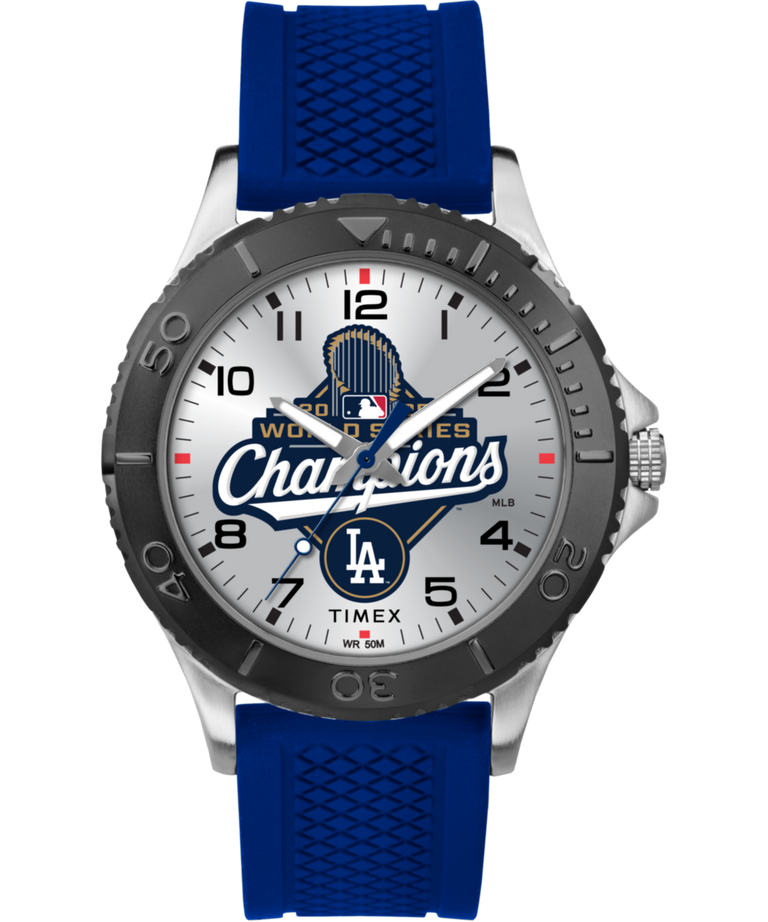 TW6A02600 Timex Gamer Los Angeles Dodgers 2025 World Series 42mm Silicone Strap Watch Primary Image