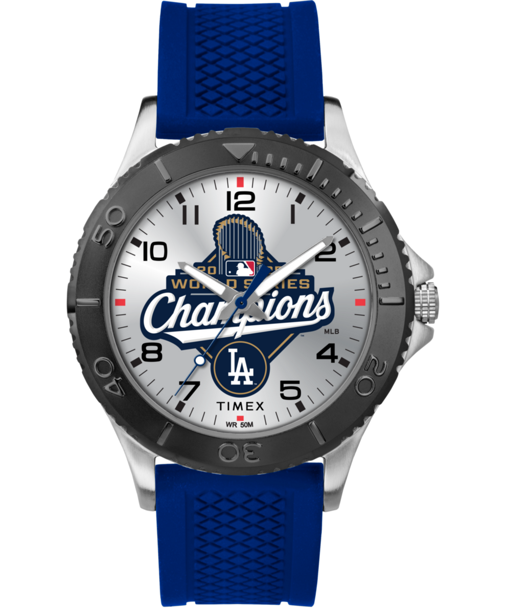 TW6A02600 Timex Gamer Los Angeles Dodgers 2025 World Series 42mm Silicone Strap Watch Primary Image