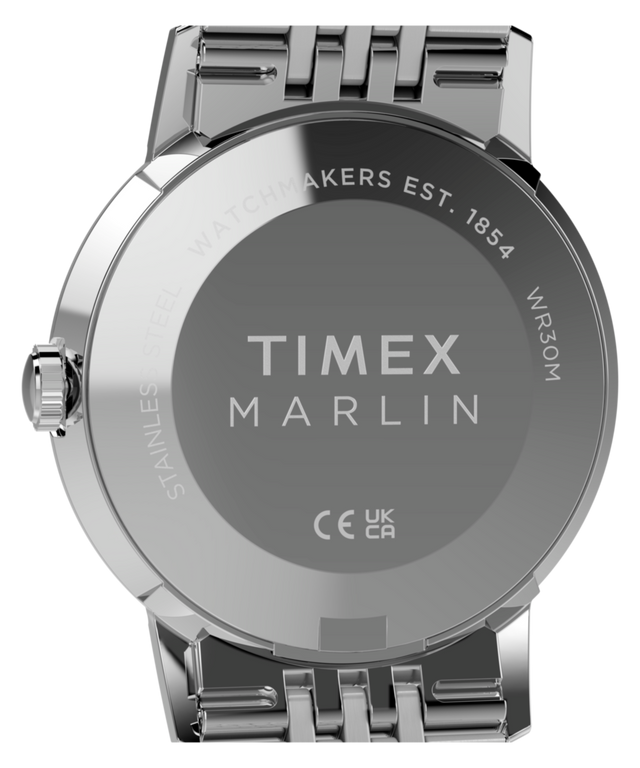 TW6A03800 Marlin® Quartz 34mm Stainless Steel Bracelet Watch   Caseback Image