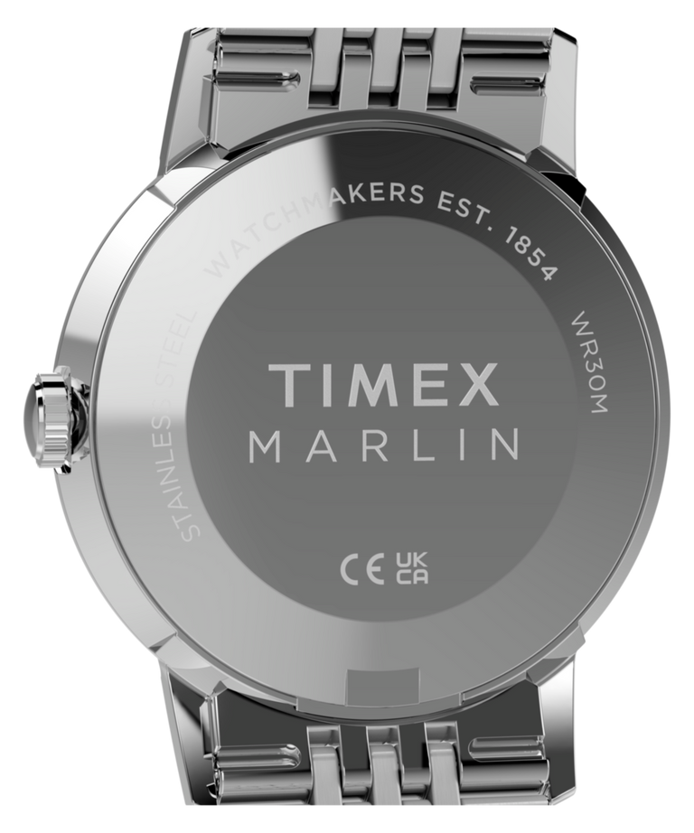 TW6A03800 Marlin® Quartz 34mm Stainless Steel Bracelet Watch   Caseback Image