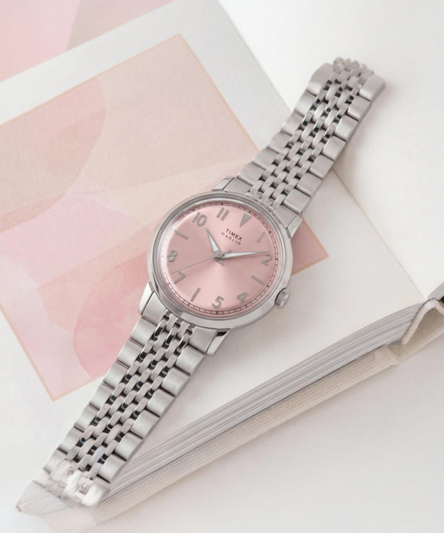 TW6A03900 Marlin® Quartz 34mm Stainless Steel Bracelet Watch Campaign Key Silhouettes (Beauty shots) Image