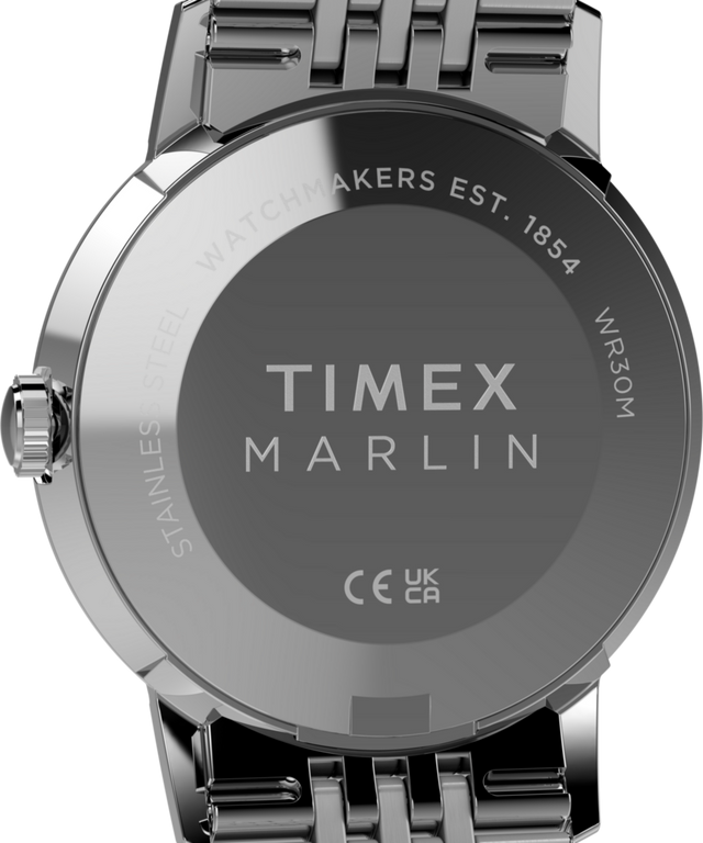 TW6A04200 Marlin® Quartz 34mm Stainless Steel Bracelet Watch Caseback Image