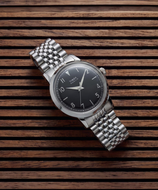 TW6A04200 Marlin® Quartz 34mm Stainless Steel Bracelet Watch Campaign Key Silhouettes (Beauty shots) Image