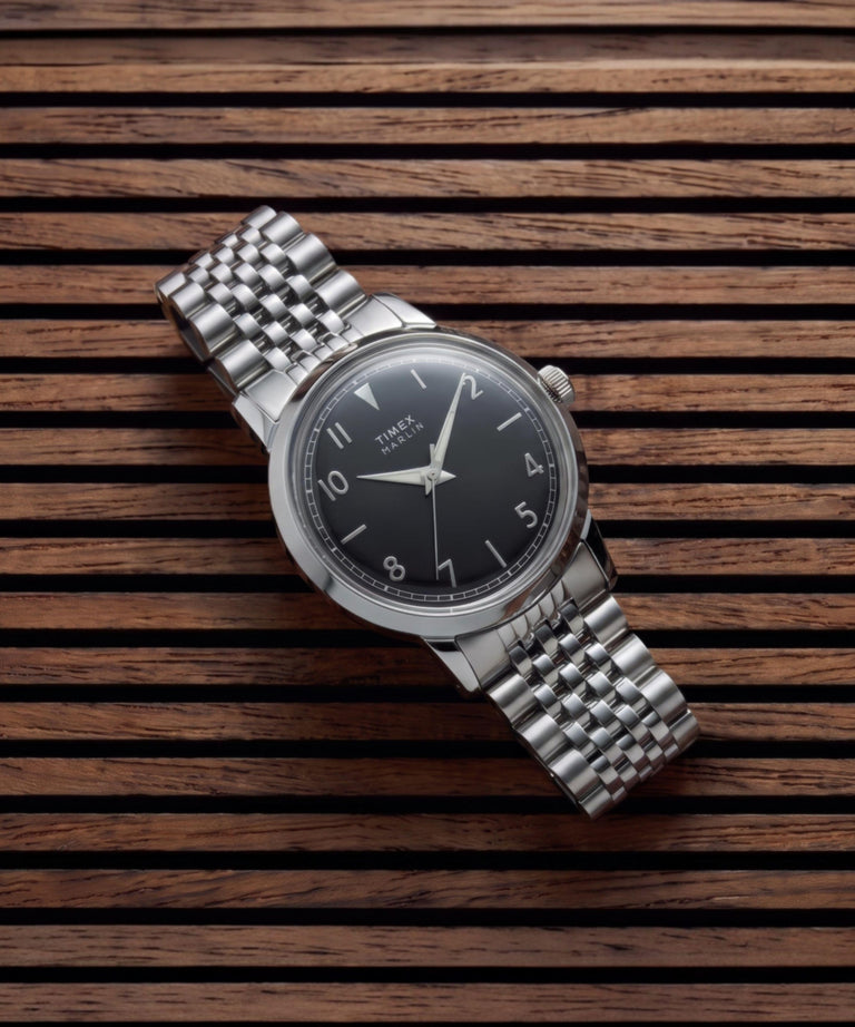 TW6A04200 Marlin® Quartz 34mm Stainless Steel Bracelet Watch Campaign Key Silhouettes (Beauty shots) Image