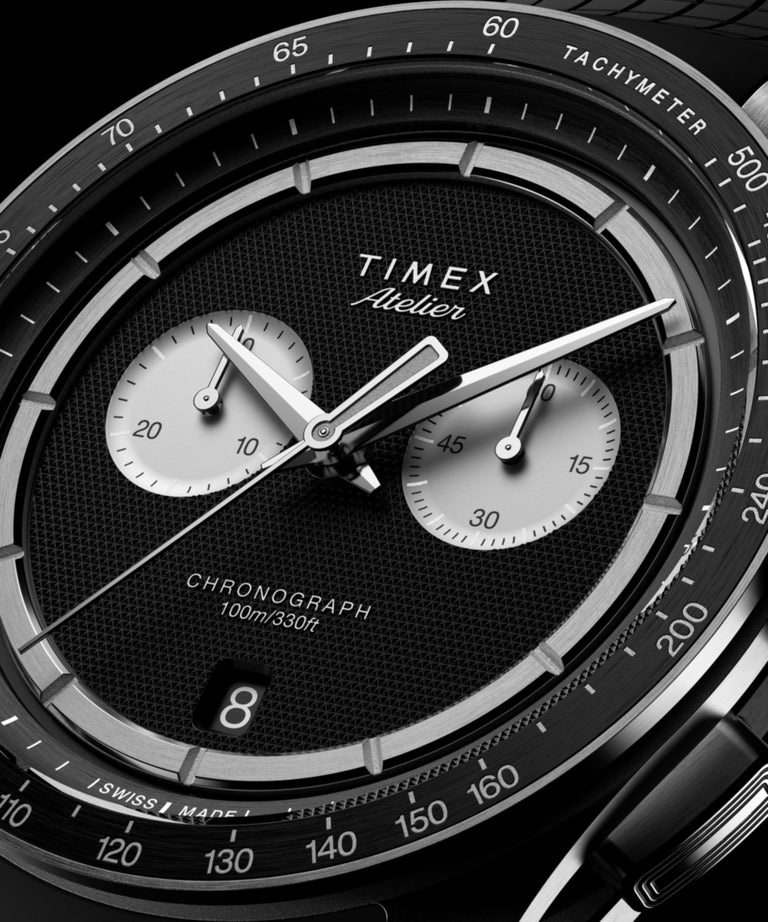 TW6A07000 Timex Atelier Chronograph Quartz M1q 40mm Swiss Made NBR Synthetic Rubber Strap Alt Beauty Shot 2