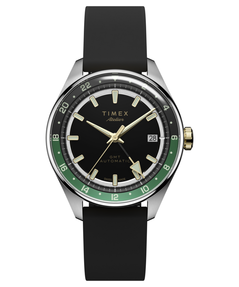 TW6A07300 Timex Atelier GMT Première M1a 38mm Swiss Made Automatic NBR Synthetic Rubber Strap Primary Image