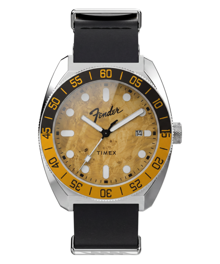 TW6A14600 Fender x Timex Automatic 41mm Leather Strap Watch Primary Image