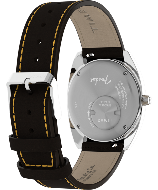 TW6A14700 Fender x Timex 37mm Leather Strap Watch Caseback with Attachment Image