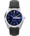 TW6A33800 Q Timex Blue Vega 38mm Leather Strap Watch Primary Image