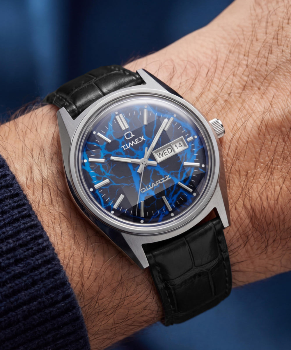Q Timex Blue Vega 38mm Leather Strap Watch - TW6A33800 | Timex CA
