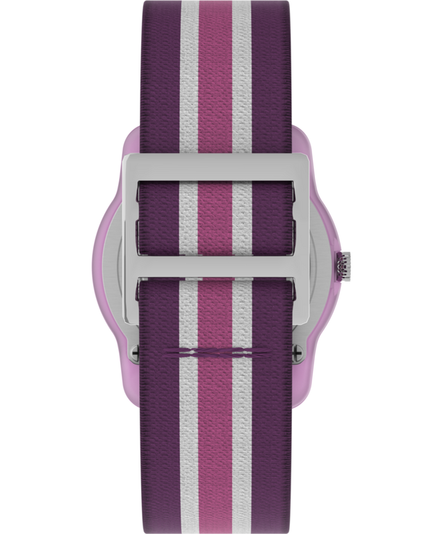 TW7C06100 TIMEX TIME MACHINES® 29mm Purple Stripe Elastic Fabric Kids Watch Strap Image