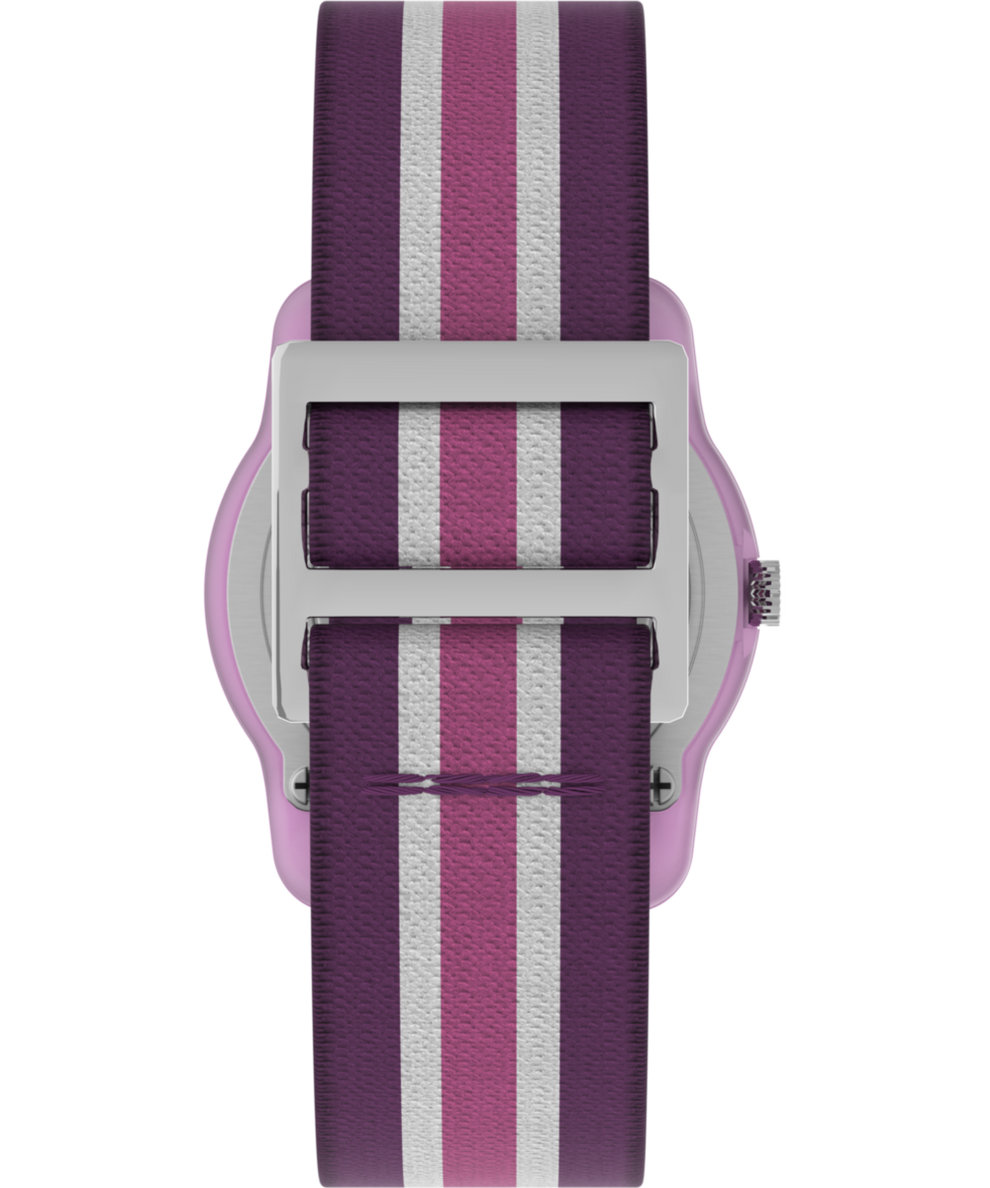 TW7C06100 TIMEX TIME MACHINES® 29mm Purple Stripe Elastic Fabric Kids Watch Strap Image