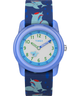 TW7C13500 TIMEX TIME MACHINES® 29mm Blue Shark Elastic Fabric Kids Watch Primary Image