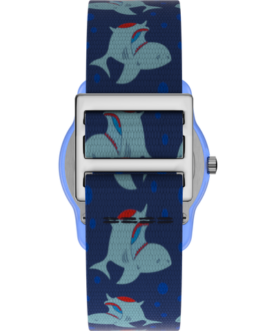 TW7C13500 TIMEX TIME MACHINES® 29mm Blue Shark Elastic Fabric Kids Watch Strap Image