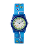 TW7C16500 TIMEX TIME MACHINES® 29mm Blue Soccer Elastic Fabric Kids Watch Primary Image