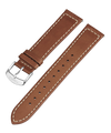 TW7C20600 Brown Two-Piece Stitched Leather Strap Primary Image