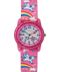 TW7C25500 TIMEX TIME MACHINES® 29mm Rainbow Unicorn Pink Elastic Fabric Kids Watch Primary Image