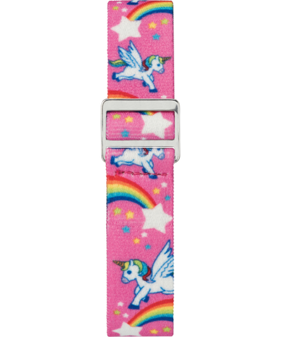 TW7C25500 TIMEX TIME MACHINES® 29mm Rainbow Unicorn Pink Elastic Fabric Kids Watch Strap Image