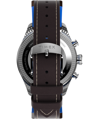 TWG030000 Timex X Pan Am Chronograph 42mm Leather Strap Watch Strap Image