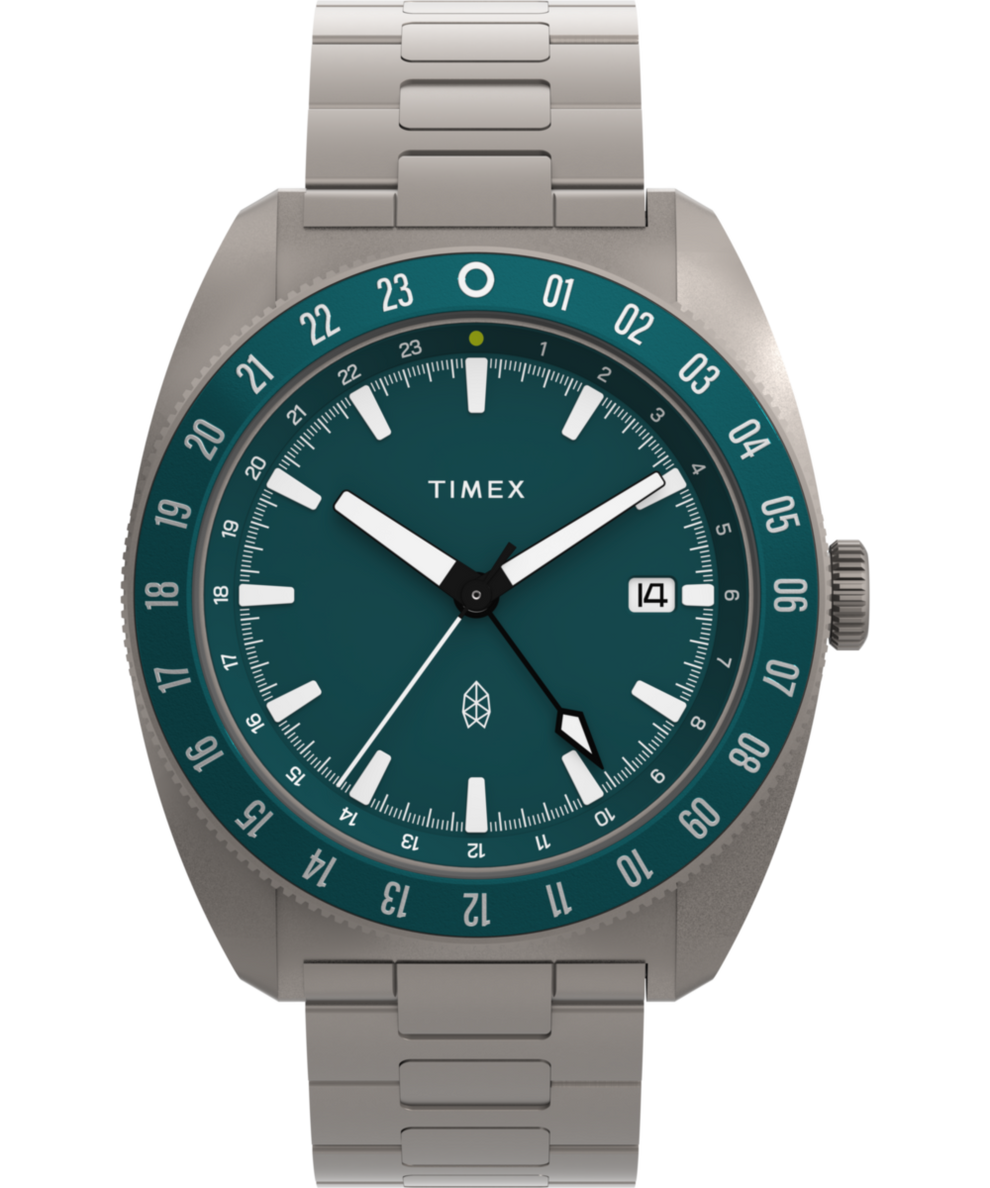 Timex x The James Brand Titanium Automatic GMT 41mm Watch Gift Set TWG065900 Timex CA