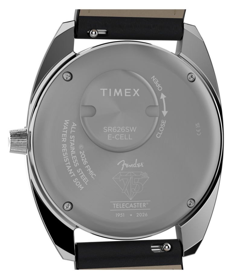 TWG068900 Fender x Timex 37mm Leather Strap Watch Giftset Strap Image