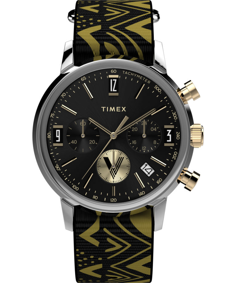 TWG069100 Vontélle x Timex Marlin Quartz Chronograph 40mm Fabric Strap Watch Gift Set Primary Image