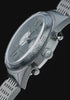 Timex Marlin® Jet Chronograph with a green dial and stainless-steel bracelet from multiple angles.