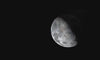 Product video of Q Timex® x NASA watch with black leather strap highlighting lunar-inspired dial details, moonphase display, and stainless steel case design.