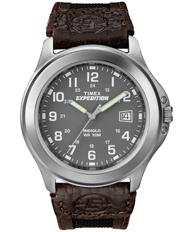 T40091GP Expedition Metal Field 40mm Leather Strap Watch primary image