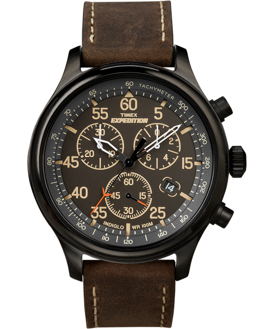 T49905GP Expedition Field Chronograph 43mm Leather Watch primary image