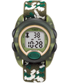 T719122Y TIMEX TIME MACHINES® 34mm Green Camo Elastic Fabric Kids Digital Watch primary image