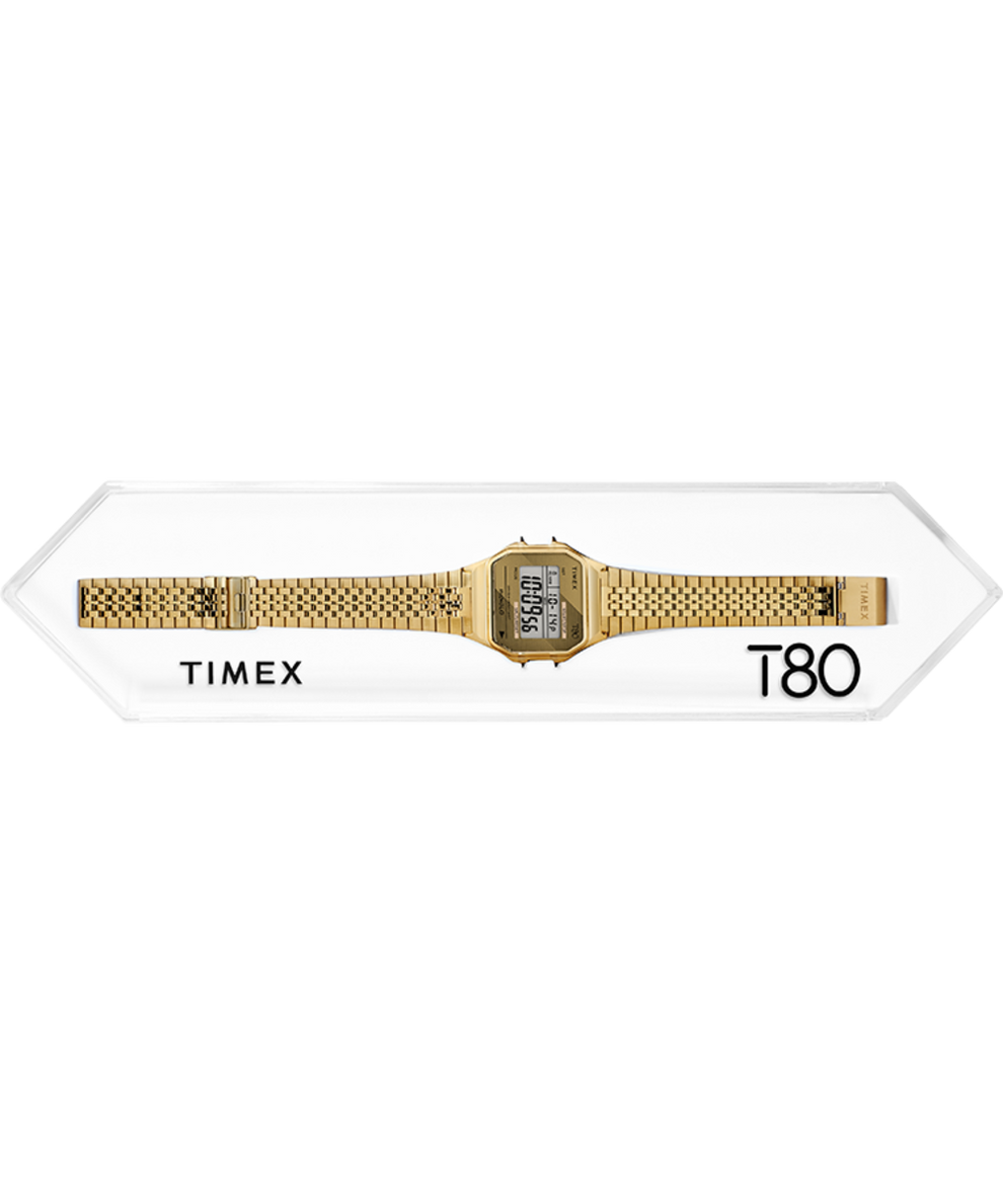 TW2R67000N9 Timex T80 34mm Stainless Steel Expansion Band Watch alternate 2 image