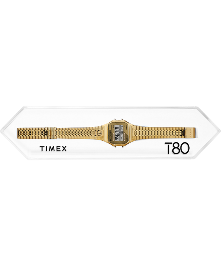 TW2R79100N9 Timex T80 34mm Stainless Steel Expansion Band Watch alternate 2 image