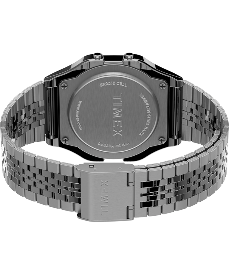 TW2R79300N9 Timex T80 34mm Stainless Steel Bracelet Watch caseback image
