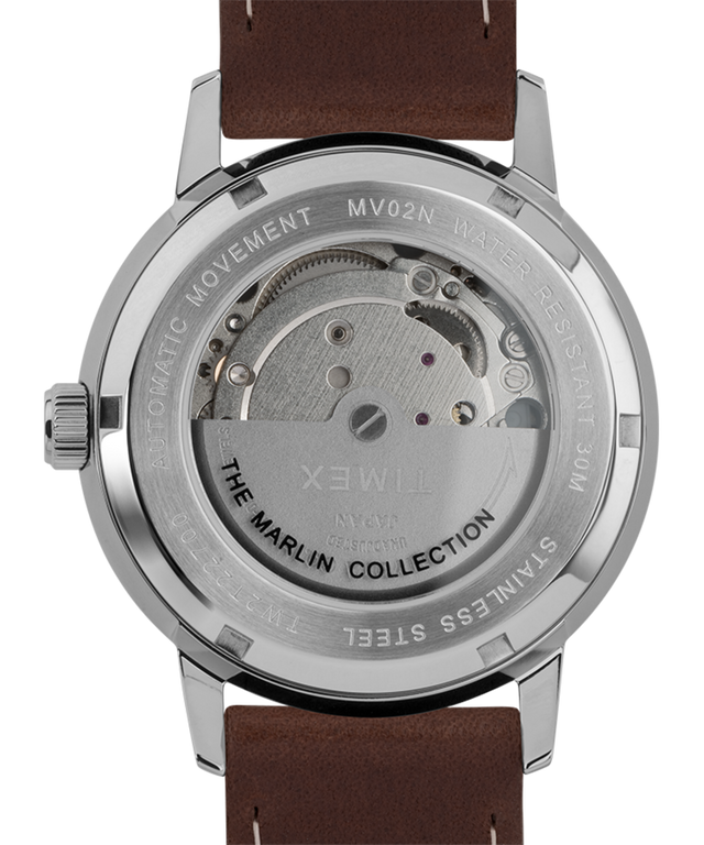 Marlin® Automatic 40mm Leather Strap Watch