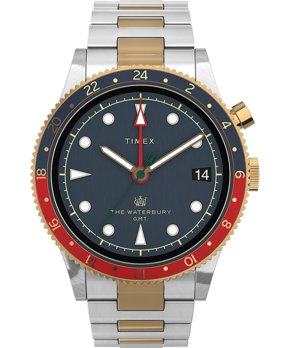 Waterbury Traditional GMT 39mm Stainless Steel Bracelet Watch