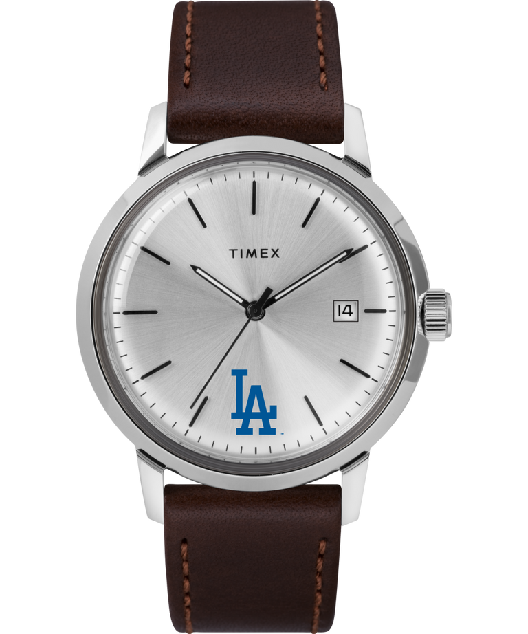 TW2U93400V3 Marlin® Automatic 40mm Leather Strap Watch Featuring Los Angeles Dodgers™ primary image
