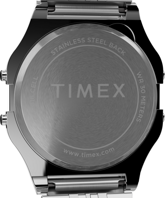 TW2V19000YB Timex T80 34mm Stainless Steel Bracelet Watch caseback image
