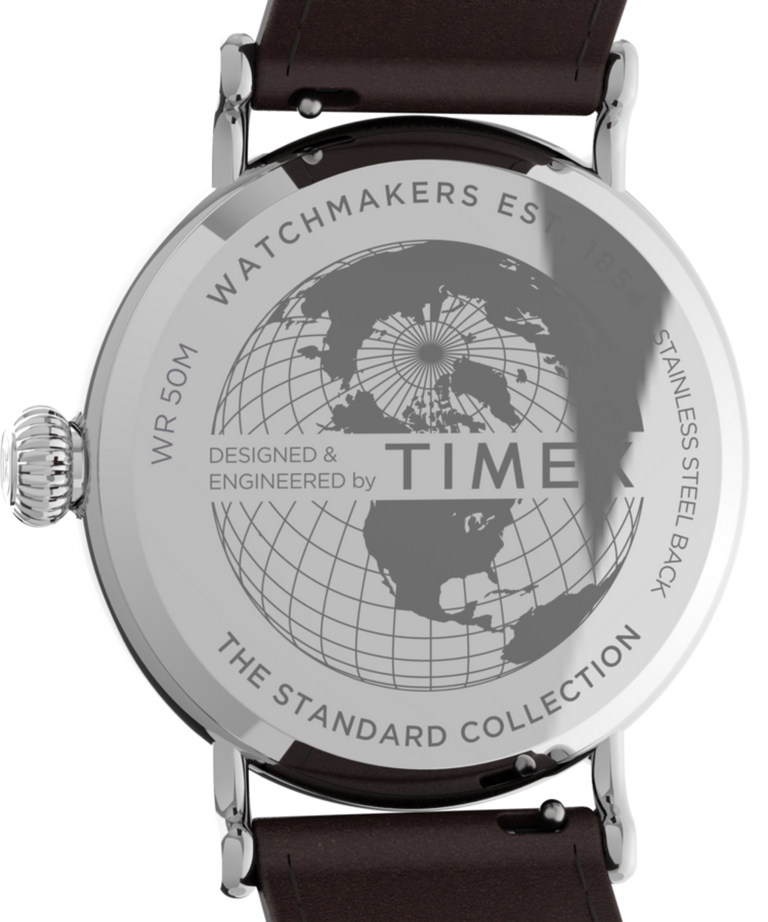 TW2V27800VQ Timex Standard 40mm Leather Strap Watch caseback image