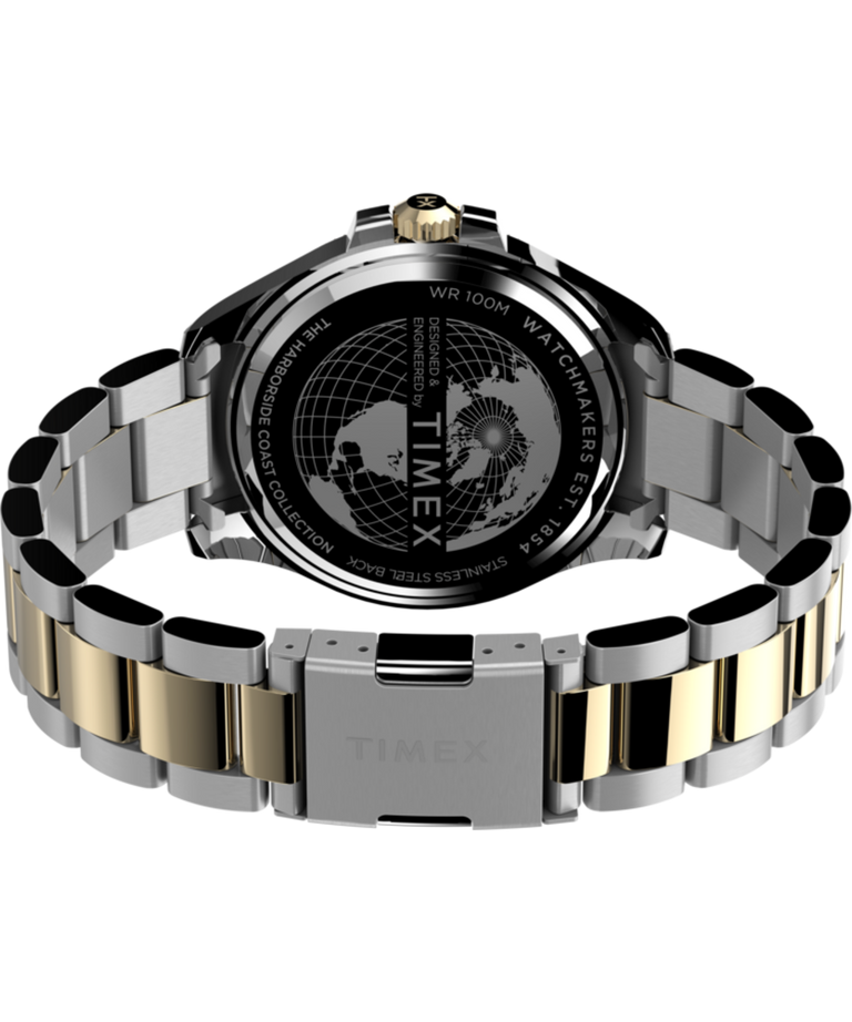 TW2V42000VQ Harborside Coast 43mm Stainless Steel Bracelet Watch back (with strap) image