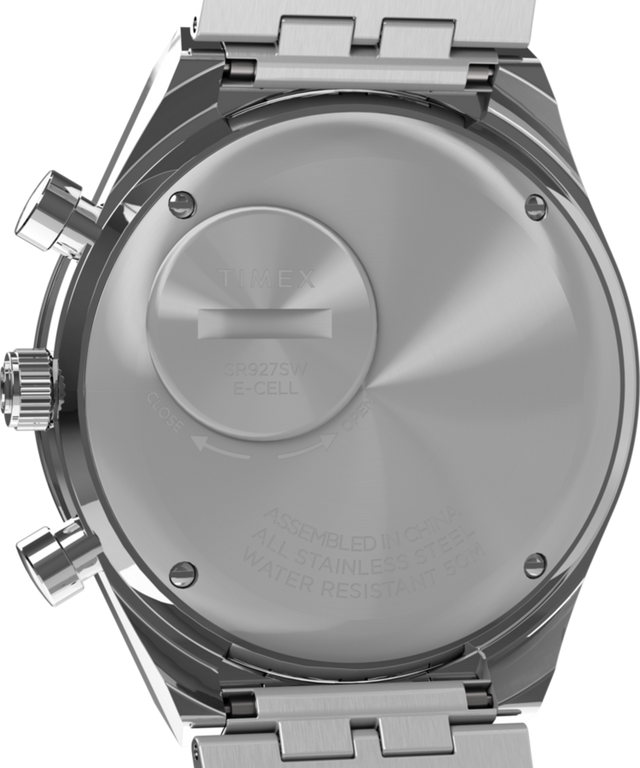 TW2V42600VQ Q Timex Chronograph 40mm Stainless Steel Bracelet Watch caseback image