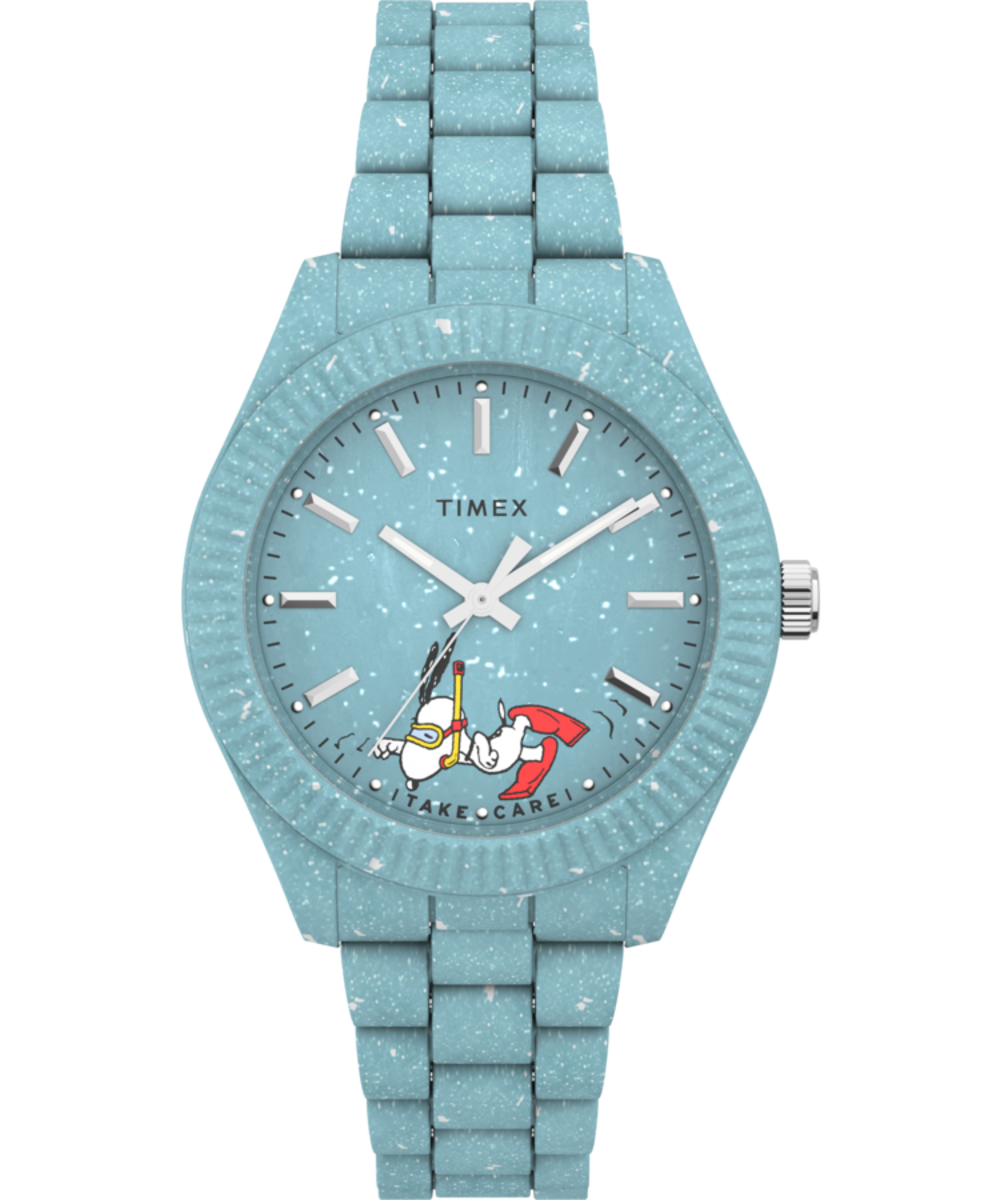 Timex Legacy Ocean x Peanuts 37mm Recycled Bracelet Watch